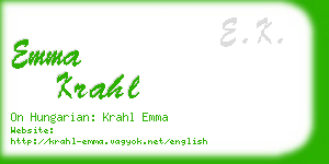 emma krahl business card